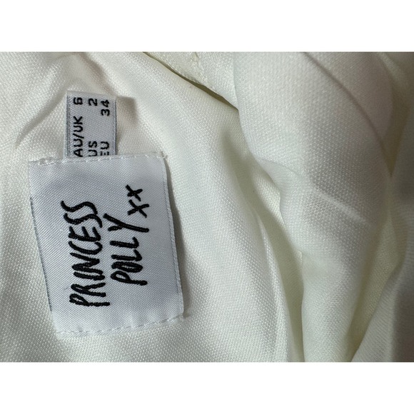 Princess Polly, one shoulder rouched white dress, size 2 - Picture 6 of 6